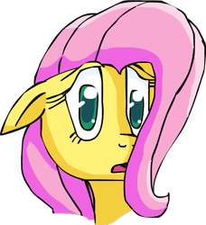 Size: 627x689 | Tagged: safe, artist:colossalstinker, fluttershy, pegasus, pony, female, mare, pink mane, solo, yellow coat