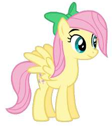 Size: 548x614 | Tagged: safe, artist:colossalstinker, fluttershy, pegasus, pony, alternate hairstyle, simple background, solo, transparent background, vector