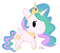 Size: 2824x2460 | Tagged: safe, artist:tamurakitty, princess celestia, alicorn, pony, simple background, solo, tokidoki