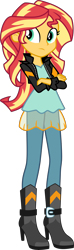 Size: 3000x10136 | Tagged: safe, artist:uponia, sunset shimmer, dance magic, equestria girls, spoiler:eqg specials, absurd resolution, clothes, crossed arms, female, jacket, leather jacket, pants, simple background, solo, transparent background, vector