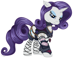 Size: 4901x3911 | Tagged: safe, artist:ahrimatt, rarity, pony, unicorn, absurd resolution, armor, chaos, slaanesh, solo, warhammer (game), warhammer 40k