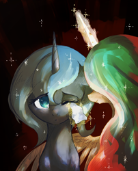 Size: 568x703 | Tagged: safe, artist:sakuracheetah, artist:toki, princess celestia, princess luna, alicorn, pony, s1 luna