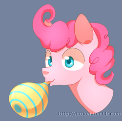 Size: 821x814 | Tagged: safe, artist:sion, bubble berry, pinkie pie, earth pony, pony, balloon, blowing up balloons, bust, male, rule 63, solo, stallion