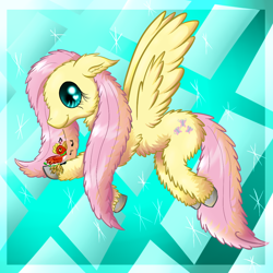 Size: 1000x1000 | Tagged: safe, artist:annalena250199, fluttershy, pegasus, pony, female, mare, pink mane, solo, yellow coat