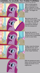 Size: 1557x2829 | Tagged: safe, artist:dtkraus, edit, edited screencap, screencap, pinkie pie, earth pony, pony, editing tutorial, ei, hub logo, pinkamena diane pie, tutorial