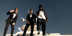Size: 851x421 | Tagged: safe, edit, rarity, human, boat, i'm on a boat (the lonely island feat. t-pain), music video, rariquest, solo, t-pain, the lonely island