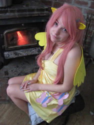 Size: 1024x1365 | Tagged: safe, artist:tikkanii, fluttershy, human, cosplay, irl, irl human, photo, solo