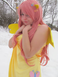 Size: 1024x1365 | Tagged: safe, artist:tikkanii, fluttershy, human, cosplay, irl, irl human, photo, solo