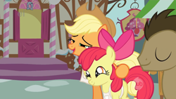 Size: 1920x1080 | Tagged: safe, screencap, apple bloom, applejack, doctor whooves, earth pony, pony, faic