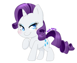 Size: 621x514 | Tagged: safe, artist:lexieskye, part of a set, rarity, pony, unicorn, chibi, cute, simple background, solo, transparent background