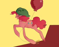 Size: 1000x800 | Tagged: safe, artist:pongtang, pinkie pie, earth pony, pony, balloon, creeper, hat, minecraft, pixiv, solo