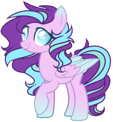 Size: 1224x1320 | Tagged: safe, artist:angelamusic13, starlight glimmer, oc, oc:snowdrop, pegasus, pony, colored wings, cute, female, fusion, mare, not starlight glimmer, simple background, smiling, solo, transparent background