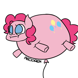 Size: 1024x1024 | Tagged: dead source, safe, artist:pedoren, pinkie pie, balloonie pony, earth pony, object pony, original species, pony, balloon, balloonie pie, ponified, simple background, solo