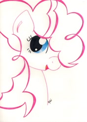 Size: 1024x1448 | Tagged: safe, artist:shyredd, pinkie pie, earth pony, pony, original art, prismacolors, solo