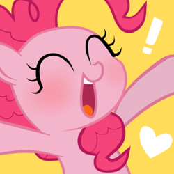 Size: 409x409 | Tagged: safe, artist:momo, pinkie pie, earth pony, pony, cute, diapinkes, solo