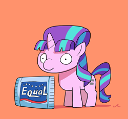 Size: 2059x1921 | Tagged: safe, artist:docwario, starlight glimmer, pony, unicorn, chibi, equal cutie mark, equality, female, mare, meme, solo, sweetener