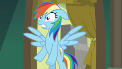 Size: 1920x1080 | Tagged: safe, derpibooru import, screencap, rainbow dash, pegasus, pony, grannies gone wild, solo