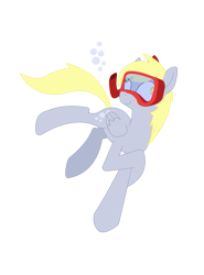 Size: 761x1026 | Tagged: safe, artist:nun2artzy, derpy hooves, pegasus, pony, diving goggles, female, mare, simple background, solo, transparent background