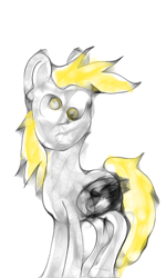 Size: 480x800 | Tagged: safe, artist:gallifreyanequine, derpy hooves, pegasus, pony, creepy, phone art