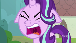 Size: 1920x1080 | Tagged: safe, screencap, starlight glimmer, pony, unicorn, the parent map, angry, discovery family logo, eyes closed, female, floppy ears, mare, open mouth, ragelight glimmer, solo