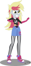 Size: 1024x2135 | Tagged: safe, artist:midnightblitzz, derpy hooves, equestria girls, life is a runway, rainbow rocks, alternate hairstyle, clothes, cute, denim skirt, derp, grin, pantyhose, simple background, skirt, smiling, solo, transparent background, vector, zipper