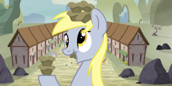 Size: 2926x1480 | Tagged: safe, artist:roaert, derpy hooves, pegasus, pony, the cutie map, female, mare, muffin