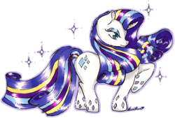 Size: 1250x845 | Tagged: safe, artist:lunlun, rarity, pony, unicorn, pixiv, rainbow power, solo