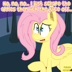 Size: 1280x1280 | Tagged: safe, artist:penguinpotential, fluttershy, bat pony, pony, bats!, flutterbat, race swap, solo, the grim adventures of billy and mandy