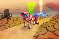 Size: 1024x683 | Tagged: safe, artist:extradan, fluttershy, pegasus, pony, female, flutterbot, mare, solo