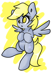 Size: 997x1418 | Tagged: safe, artist:dottieverse, derpy hooves, pegasus, pony, female, flying, mare, simple background, solo