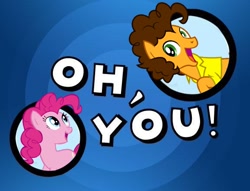 Size: 576x439 | Tagged: safe, cheese sandwich, pinkie pie, earth pony, pony, pinkie pride, oh you, reaction image