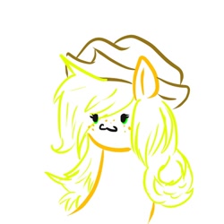 Size: 894x894 | Tagged: safe, artist:remixartist69, applejack, earth pony, pony, :3, female, mare, solo