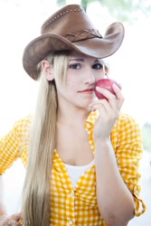 Size: 600x900 | Tagged: source needed, safe, artist:feliciacat, applejack, human, cosplay, irl, irl human, photo, solo