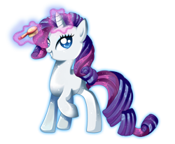 Size: 900x742 | Tagged: safe, artist:pauuhanthothecat, rarity, pony, unicorn, brush, magic, solo