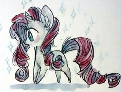 Size: 383x291 | Tagged: safe, artist:nekobite, rarity, pony, unicorn, solo, traditional art, watercolor painting