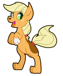 Size: 1000x1200 | Tagged: safe, artist:zoiby, applejack, dog, appledog, dogified, simple background, solo, species swap