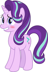 Size: 5383x8000 | Tagged: safe, artist:diegator007, starlight glimmer, pony, unicorn, absurd resolution, blushing, female, grin, mare, nervous, nervous grin, simple background, smiling, solo, transparent background, vector