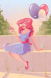 Size: 530x800 | Tagged: safe, artist:kiranshkreta, pinkie pie, human, humanized, moderate dark skin, solo