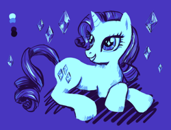 Size: 1000x755 | Tagged: safe, artist:caucheumd, rarity, pony, unicorn, female, horn, mare, solo, white coat