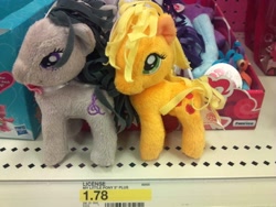 Size: 1632x1224 | Tagged: safe, applejack, octavia melody, earth pony, pony, funrise, irl, photo, plushie, target