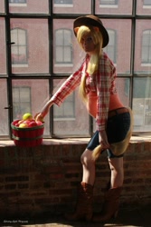 Size: 640x960 | Tagged: safe, artist:nikki-kitten1213, applejack, human, cosplay, irl, irl human, photo, pregnant, solo