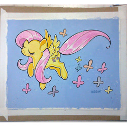 Size: 700x700 | Tagged: safe, artist:krisgoat, fluttershy, pegasus, pony, female, mare, pink mane, solo, yellow coat