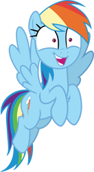 Size: 5446x9943 | Tagged: safe, artist:shutterflyeqd, derpibooru import, rainbow dash, pegasus, pony, grannies gone wild, absurd resolution, faic, female, flying, mare, open mouth, rainbow dash is best facemaker, simple background, solo, transparent background, vector, wide eyes