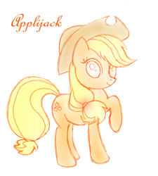 Size: 530x590 | Tagged: safe, artist:amatan-pe, applejack, earth pony, pony, female, mare, pixiv, solo