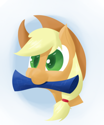 Size: 1666x2000 | Tagged: safe, artist:theimmolatedpoet, applejack, earth pony, pony, blueprints, mouth hold, solo