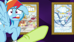 Size: 1920x1080 | Tagged: safe, derpibooru import, edit, edited screencap, screencap, granny smith, rainbow dash, pegasus, pony, grannies gone wild, context in comments, granny smith choosing poster, meme