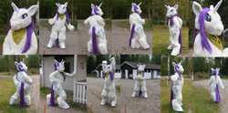 Size: 2100x1042 | Tagged: safe, artist:foxofwar, rarity, human, cosplay, fursuit, irl, irl human, photo