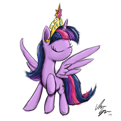 Size: 1000x1000 | Tagged: safe, artist:sameasusual, derpibooru import, twilight sparkle, twilight sparkle (alicorn), alicorn, pony, big crown thingy, female, mare, solo