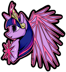 Size: 1053x1150 | Tagged: safe, artist:blindcoyote, derpibooru import, twilight sparkle, twilight sparkle (alicorn), alicorn, pony, big crown thingy, female, mare, solo