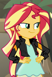 Size: 445x666 | Tagged: safe, screencap, sunset shimmer, equestria girls, movie magic, spoiler:eqg specials, cropped, smugset shimmer